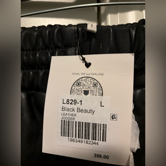 LITA by Ciara Leather Joggers NWT Large - Picture 11 of 12